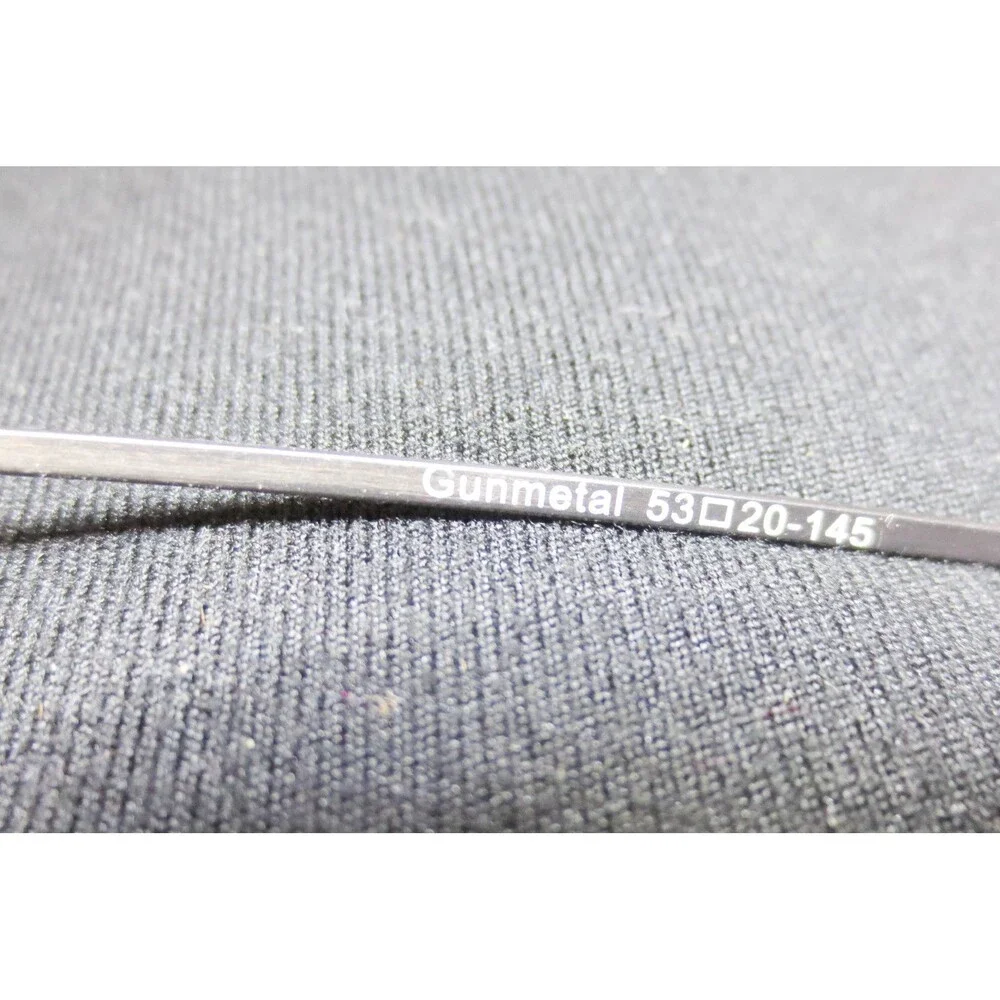 FX6 Capri Gunmetal Rectangular Eyeglass Frames 53-20-145 Demo Lenses